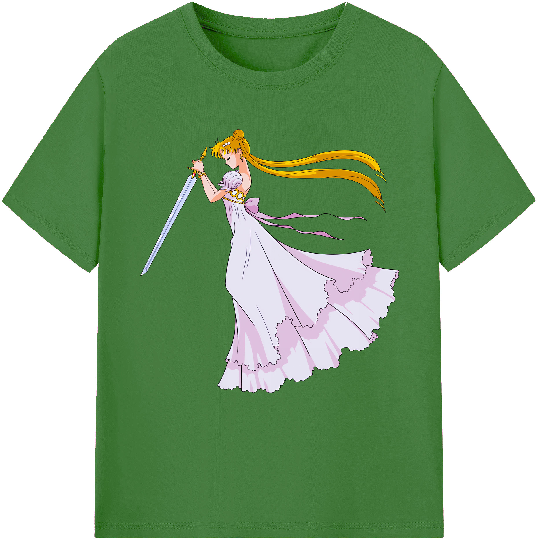 （画像用） 美少女戦士セーラームーン 愛野 美奈子 あいの みなこ Sailor Moon Aino Minako レディースカジュアルプリントTシャツ（綿100％）